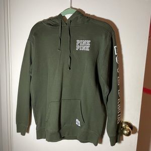 Pink VS green hoodie